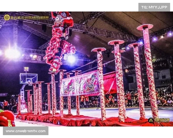 宁波主场举办传统文化夜，舞狮表演助阵CBA赛事